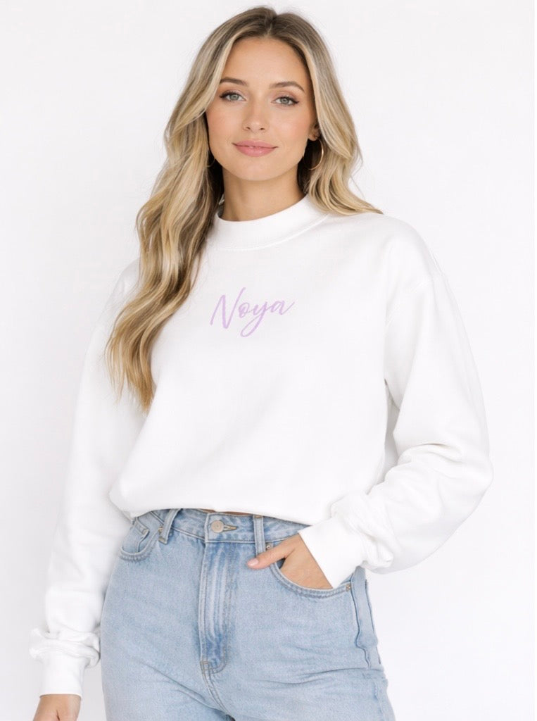 Cloud White Oversized Crew