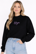 Noir Oversized Crew Sweatshirt