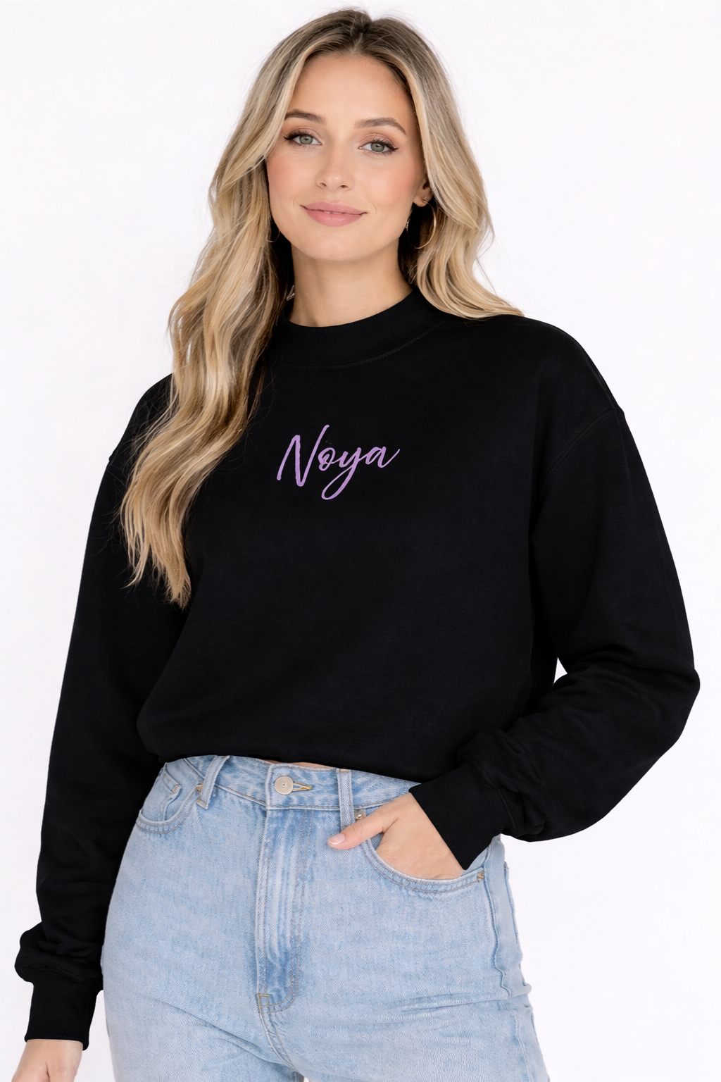 Noir Oversized Crew Sweatshirt