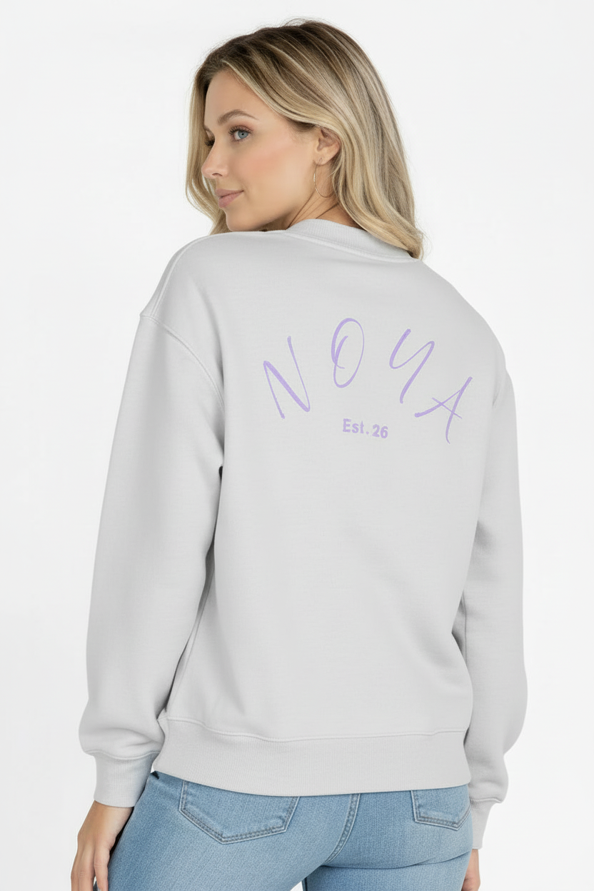 Pearl Grey Oversized Sweatshirt