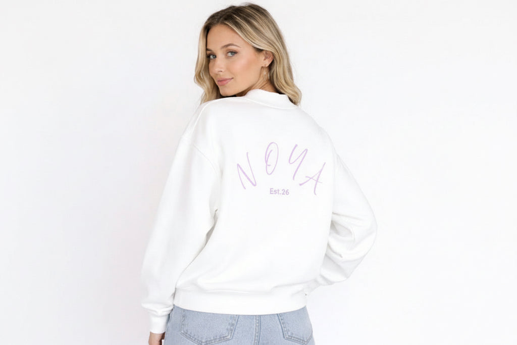 Cloud White Oversized Crew