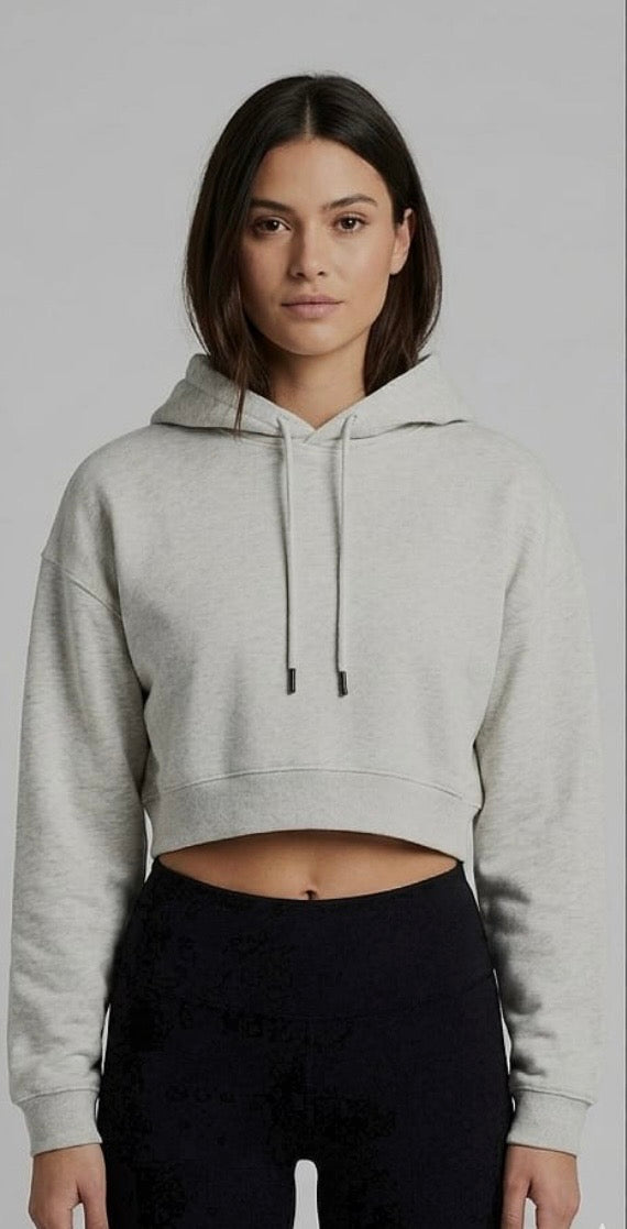 Ash Cropped Hoodie